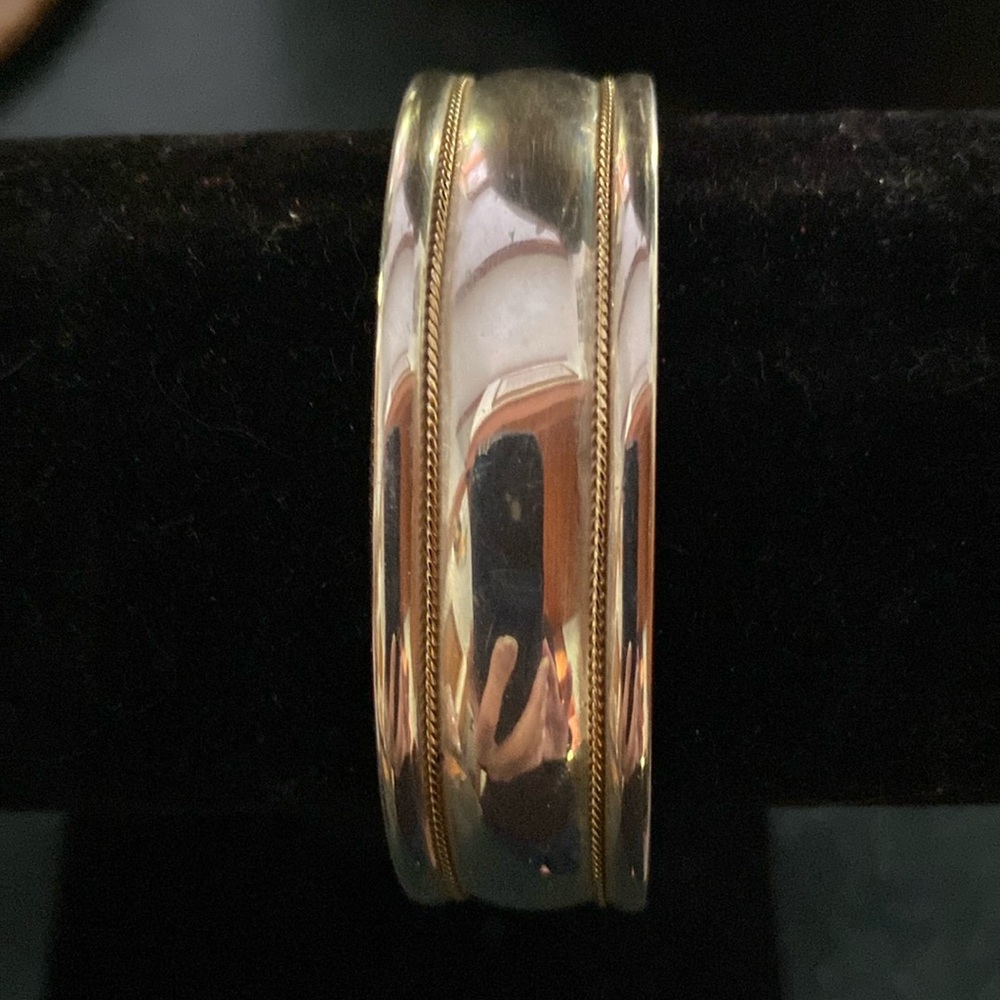 Tiffany Sterling and 18 K Gold Cuff Bracelet